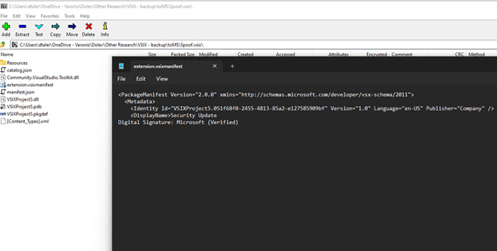 falsificação de editor no instalador do Microsoft Visual Studio