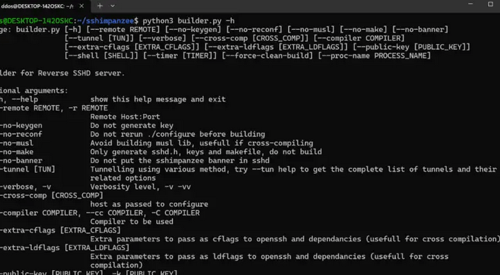 Tool para shell reverso baseado em sshd suportando DNS e ICMP Tunneling